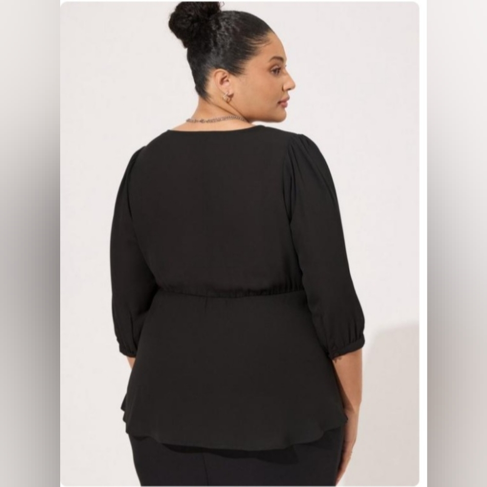 TORRID☆Tie-front Blouse - Picture 3 of 6